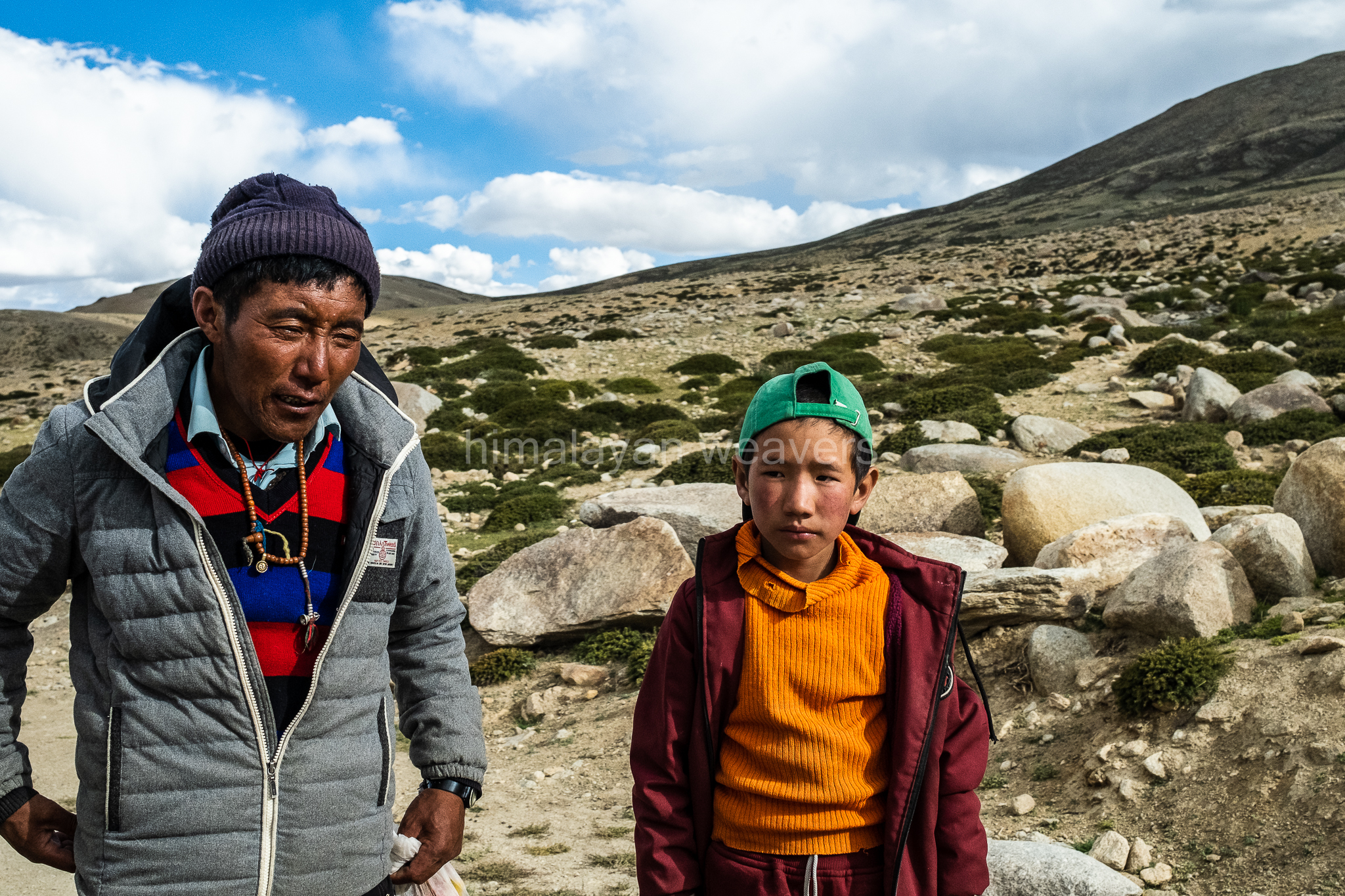 Changthang nomads who keep yak and produce yak wool